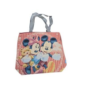 Mickey Mouse and Minnie Mouse Tote Bag Large with Handles Catch-All Tote New